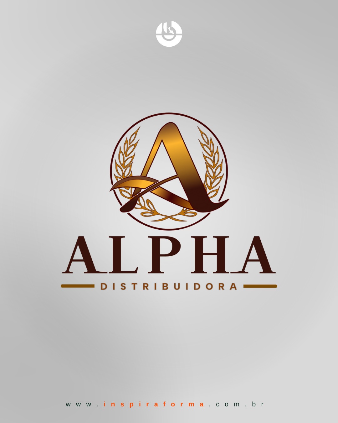 Logo Alpha Distribuidora - Criado pela Inspira Forma